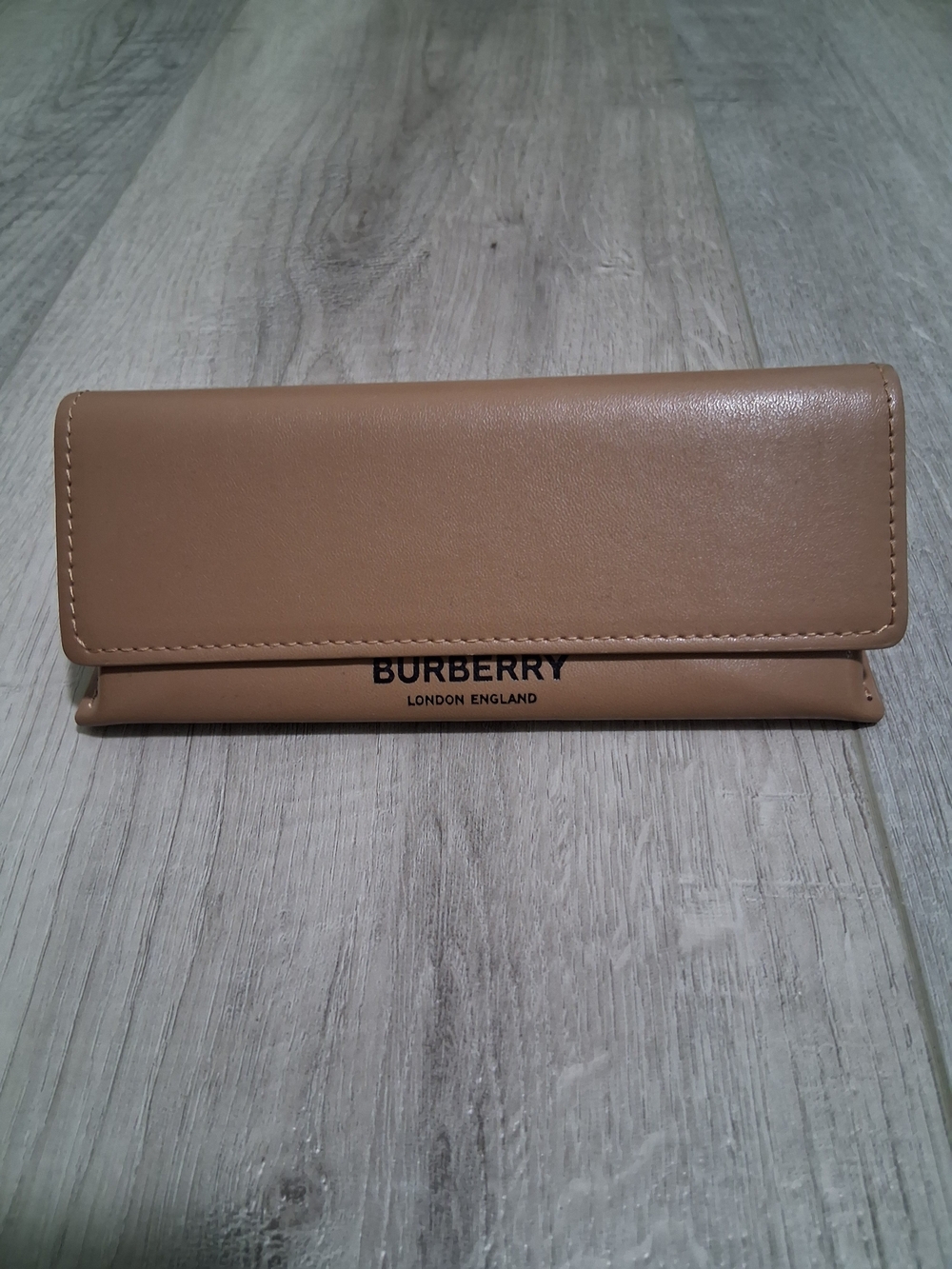 Burberry Tan Leather Eyeglass Case